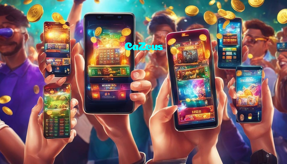 CaZeus casino presented on mobile device in Pakistan with slots and live games